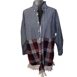 Upcycled Plaid Shirt/Duster